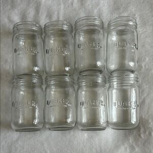 Quaker Clear Glass Mason Jars